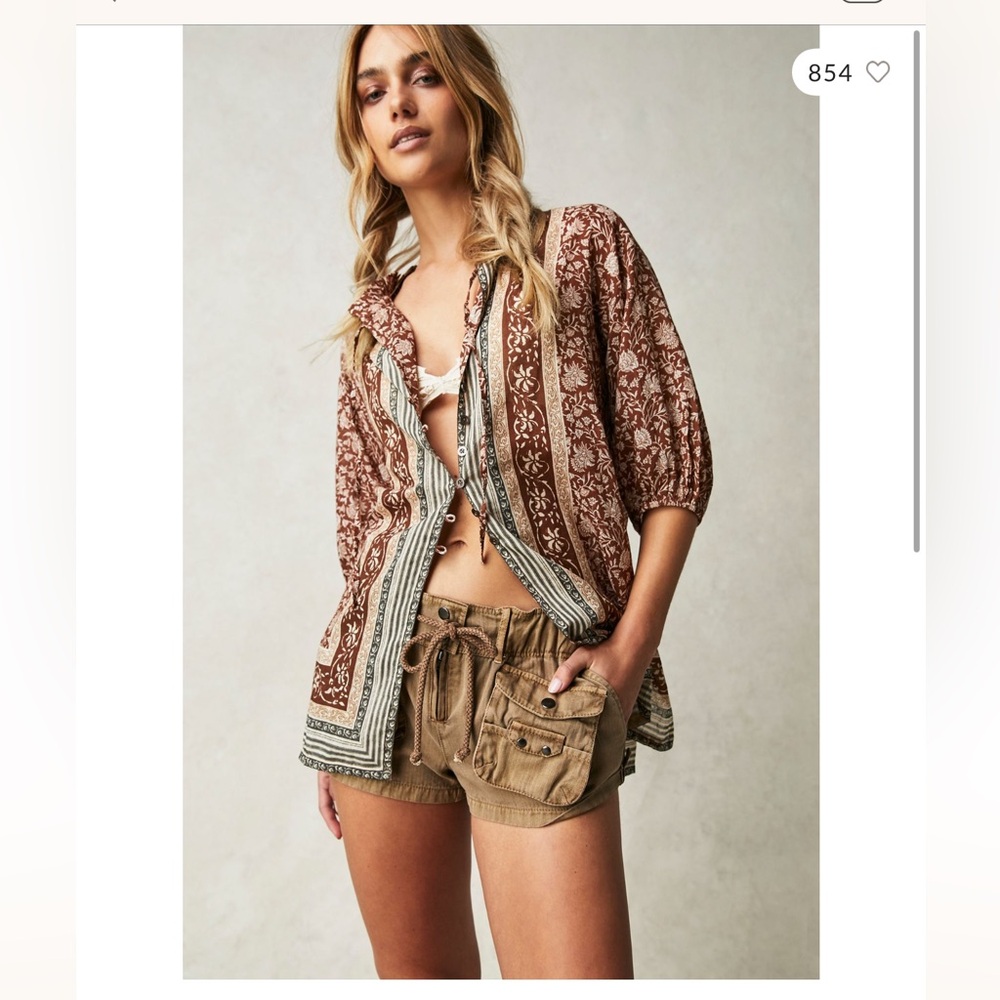 Free People We The Free Border Batik